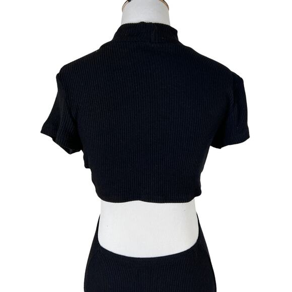 NWOT LNA Neo Sweater Dress In Black (small flaw) - Picture 9 of 11